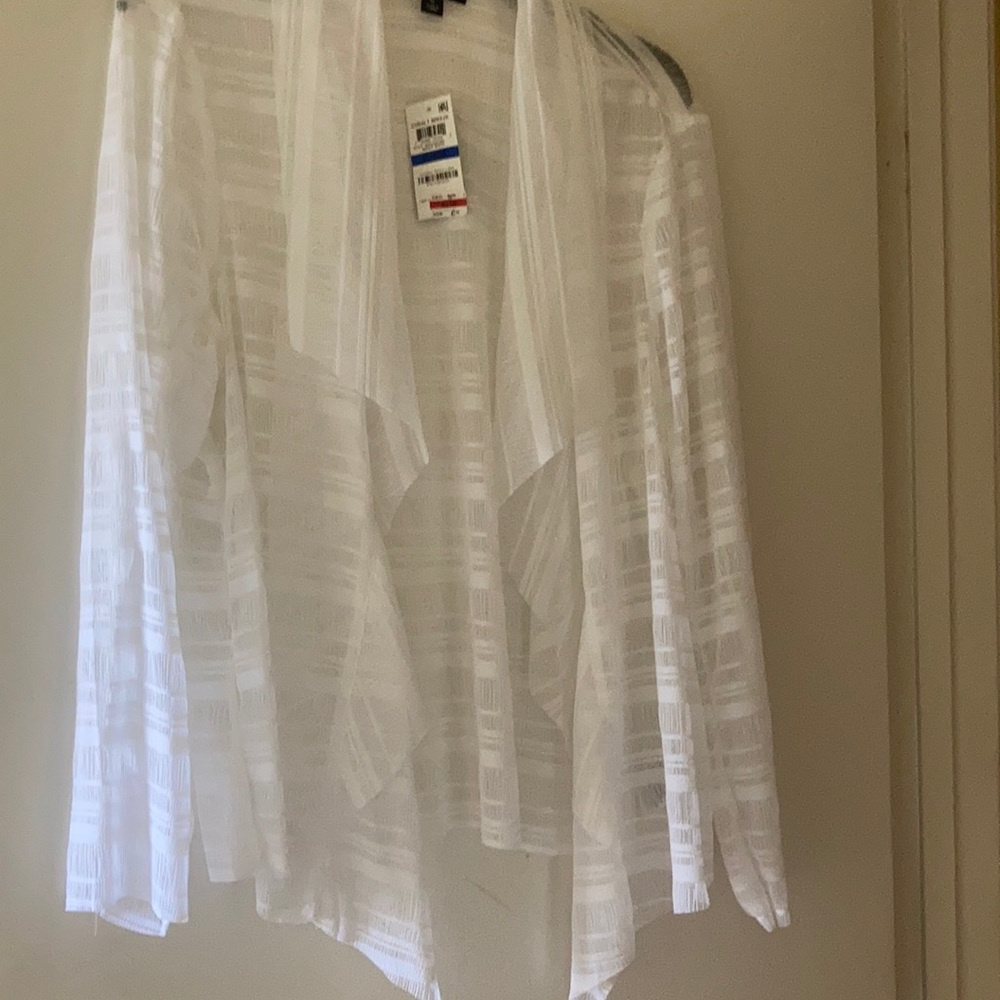 Lightweight sheer white jacket nwt